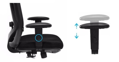 Fotel ergonomiczny ANGEL biurowy obrotowy eurOpa plus z podnóżkiem ANGEL