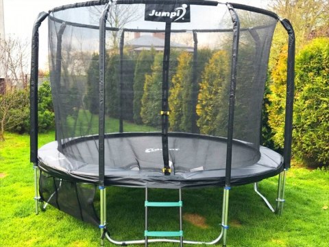 Trampolina Ogrodowa Jumpi 312cm/10FT Maxy Comfort Czarna Z Wewnętrzną Siatką Jumpi