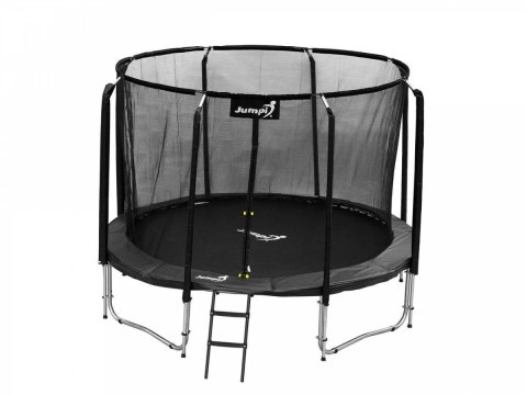 Trampolina Ogrodowa Jumpi 312cm/10FT Maxy Comfort Czarna Z Wewnętrzną Siatką Jumpi