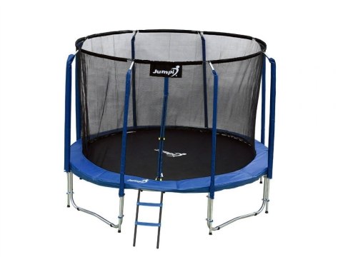 Trampolina Ogrodowa Jumpi 312cm/10FT Maxy Comfort Niebieska Z Wewnętrzną Siatką Jumpi