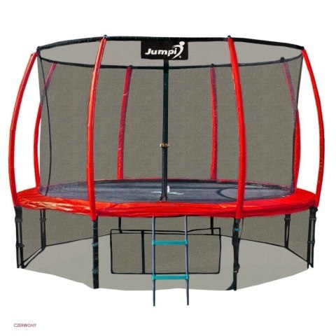 Trampolina Ogrodowa Jumpi 312cm/10FT Maxy Comfort Plus Czerwona Z Wewnętrzną Siatką Jumpi