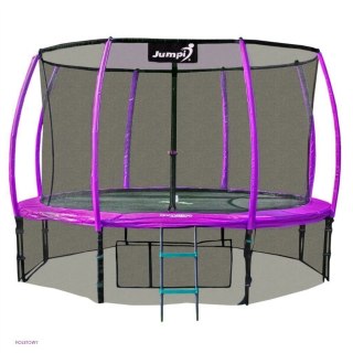 Trampolina Ogrodowa Jumpi 312cm/10FT Maxy Comfort Plus Fioletowa Z Wewnętrzną Siatką Jumpi