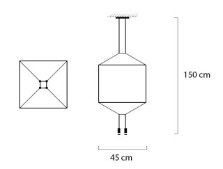 Lampa wisząca FLUS 4 czarna