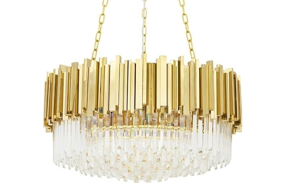 Lampa wisząca IMPERIAL GOLD 80 - stal, kryształ Lampa wisząca IMPERIAL GOLD 80 - stal, kryształ
