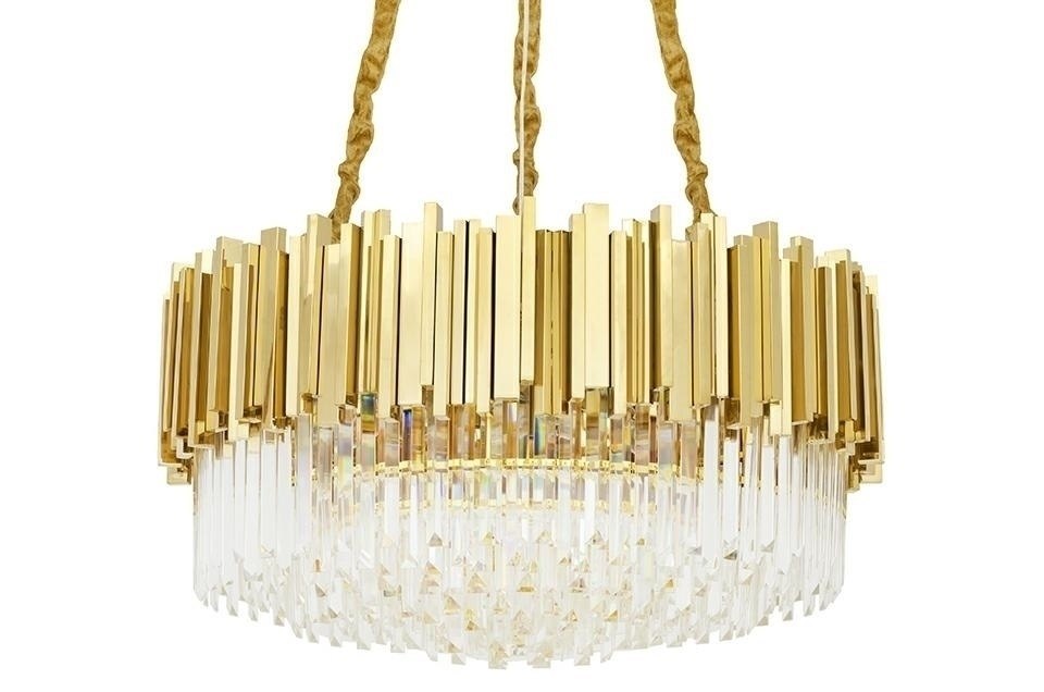 Lampa wisząca IMPERIAL GOLD 80 - stal, kryształ Lampa wisząca IMPERIAL GOLD 80 - stal, kryształ