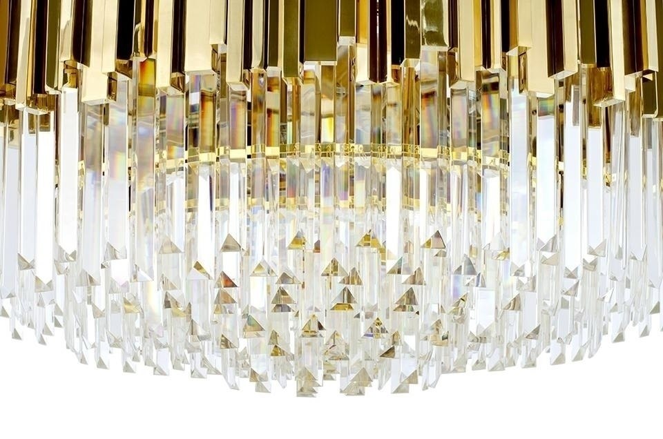 Lampa wisząca IMPERIAL GOLD 80 - stal, kryształ Lampa wisząca IMPERIAL GOLD 80 - stal, kryształ