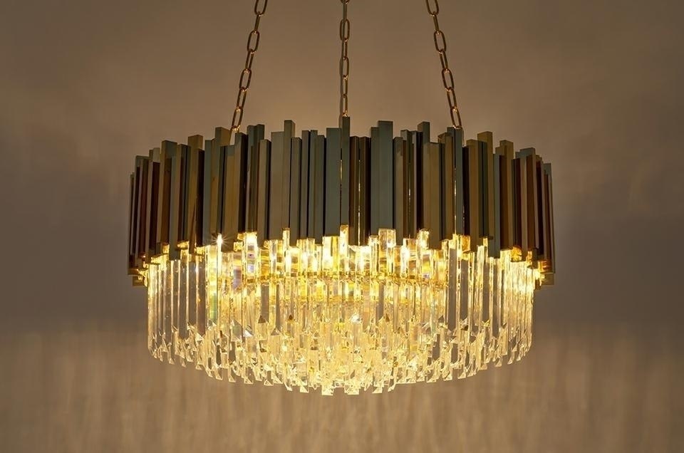 Lampa wisząca IMPERIAL GOLD 80 - stal, kryształ Lampa wisząca IMPERIAL GOLD 80 - stal, kryształ