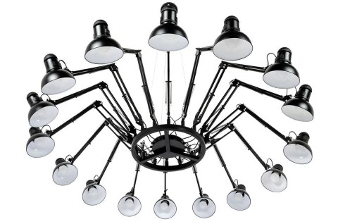 Lampa wisząca RAGNO 16 czarna - aluminium