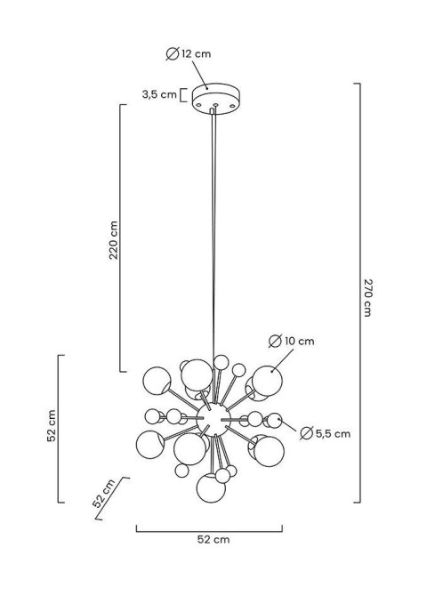 Lampa wisząca RELI złota