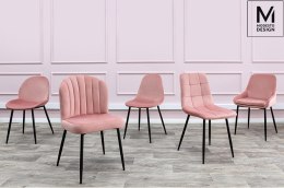 MODESTO krzesło CARLO pudrowy róż - welur, metal Modesto Design