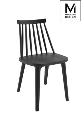 MODESTO krzesło RIBS BLACK czarne - polipropylen Modesto Design