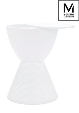 MODESTO stołek TAMBURO biały - polipropylen Modesto Design