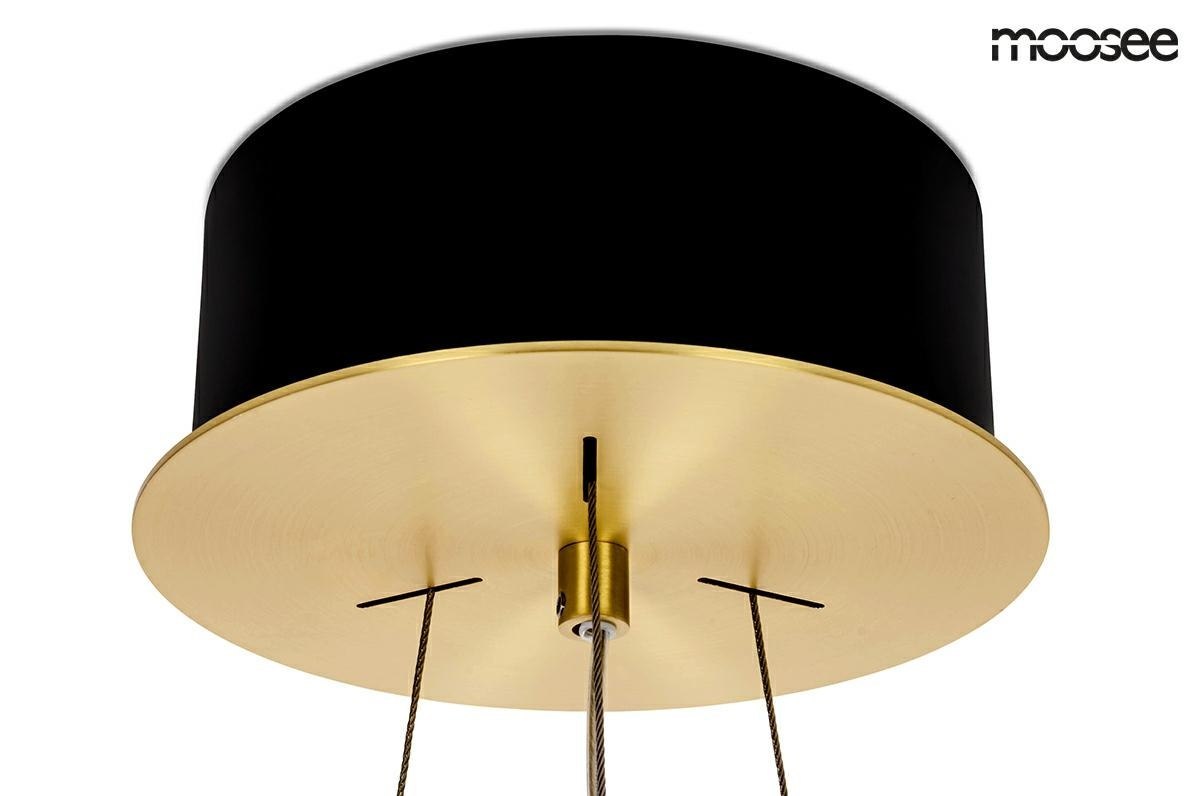 MOOSEE lampa wisząca SATURNUS 47 DUO złota - LED, kryształ, stal szczotkowana MOOSEE lampa wisząca SATURNUS 47 DUO złota - LED, kryształ, stal szczotkowana