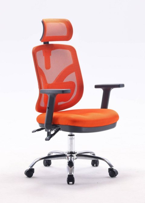 Fotel ergonomiczny ANGEL biurowy obrotowy jOkasta Pomarańczowa ANGEL