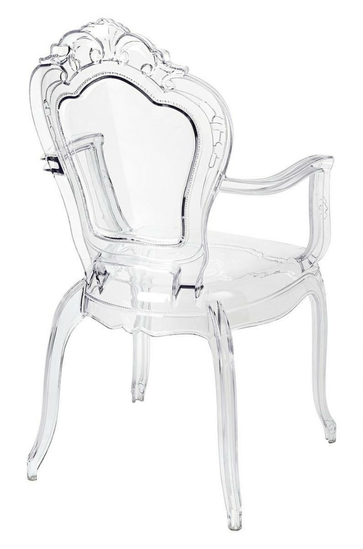 Krzesło KING ARM transparentne - poliwęglan King Home