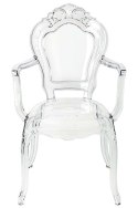 Krzesło KING ARM transparentne - poliwęglan King Home