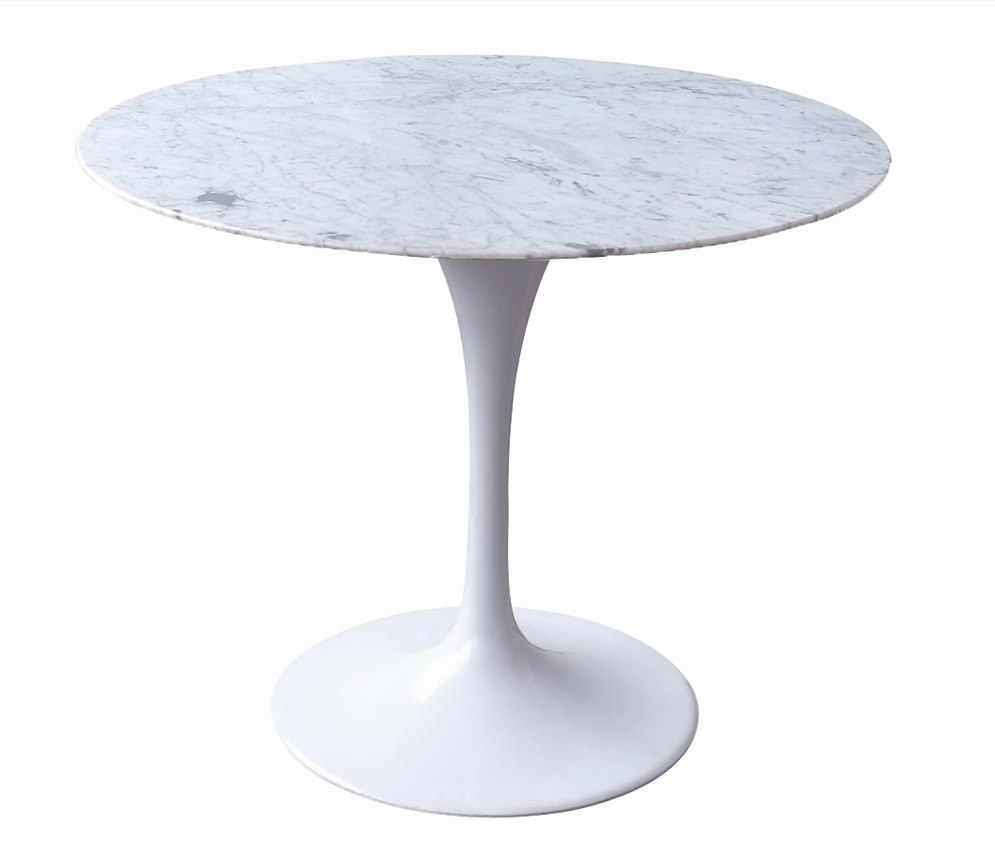 Stół TULIP MARBLE 90 CARRARA biały - blat okrągły marmurowy, metal Stół TULIP MARBLE 90 CARRARA biały - blat okrągły marmurowy, metal