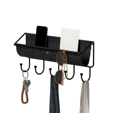 UMBRA organizer ścienny z lustrem CUBIKO czarny UMBRA organizer ścienny z lustrem CUBIKO czarny