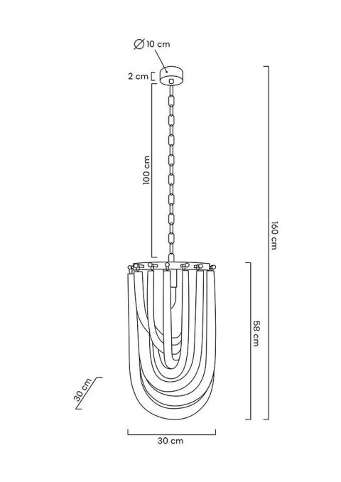 Lampa wisząca RAMO L chrom - szkło, metal