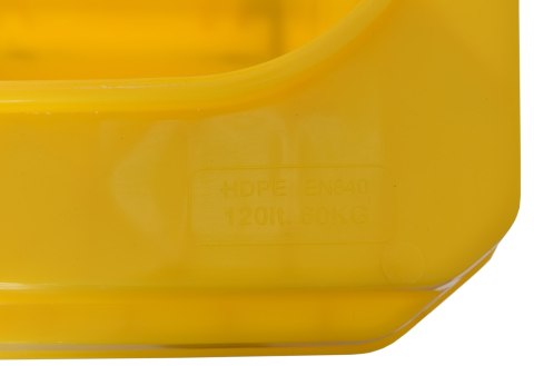 Pojemnik na odpady 120L kosz - żółty Pojemnik na odpady 120L kosz - żółty