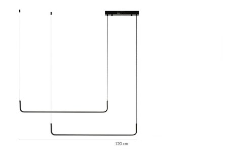 Lampa wisząca RECTAN DUO 120 czarna