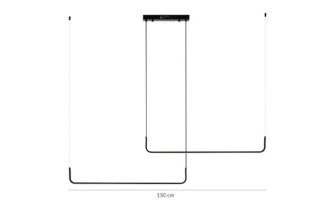 Lampa wisząca RECTAN DUO 120 czarna