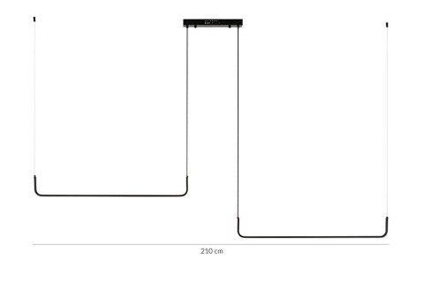 Lampa wisząca RECTAN DUO 120 czarna