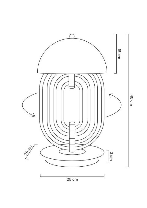 MOOSEE lampa stołowa BOTTEGA złota / biała