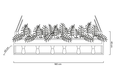 Lampa wisząca / kwietnik SEMIRA 180 INDUSTRIAL