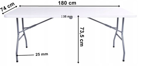 Stół cateringowy FETA składany w walizkę - 180 cm