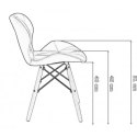 Krzesło aksamitne K-MURET VELVET DSW ciemnozielone