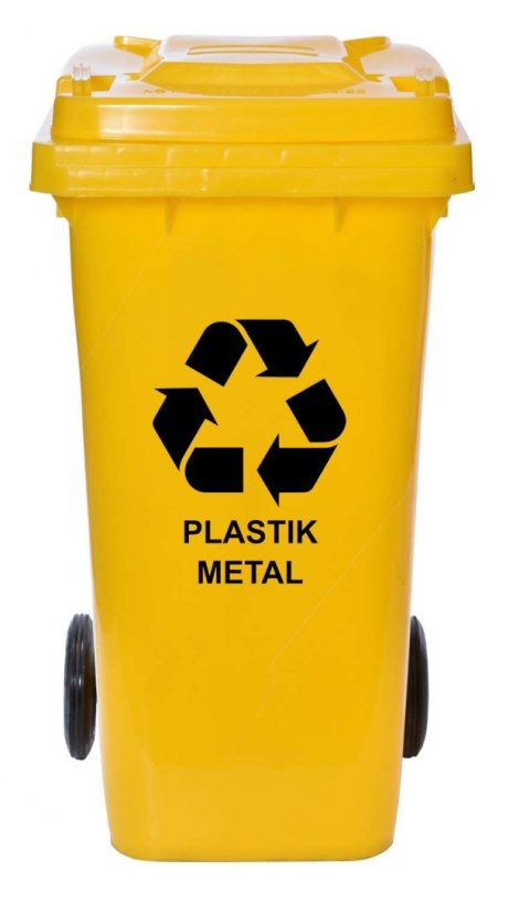 Pojemnik na odpady 120L kosz - żółty Pojemnik na odpady 120L kosz - żółty