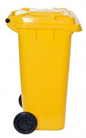 Pojemnik na odpady 120L kosz - żółty Pojemnik na odpady 120L kosz - żółty
