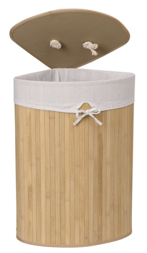 Kosz narożny na pranie bambusowy 60L naturalny Kosz narożny na pranie bambusowy 60L naturalny
