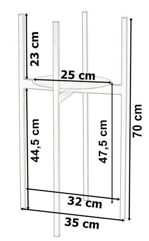 Kwietnik metalowy TORRE 70 cm Kwietnik metalowy TORRE 70 cm