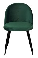 Krzesło aksamitne SOUL VELVET butelkowa zieleń