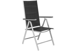 Krzesło ogrodowe składane aluminiowe MODENA - Czarne