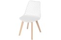 Nowoczesne ażurowe krzesło do jadalni NICEA - białe