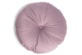 Okrągła poduszka welurowa OLIWIA 40 cm - pudrowy róż