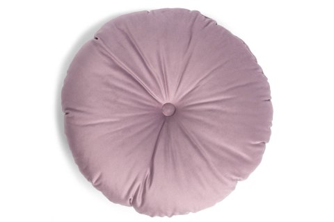 Okrągła poduszka welurowa OLIWIA 40 cm - pudrowy róż