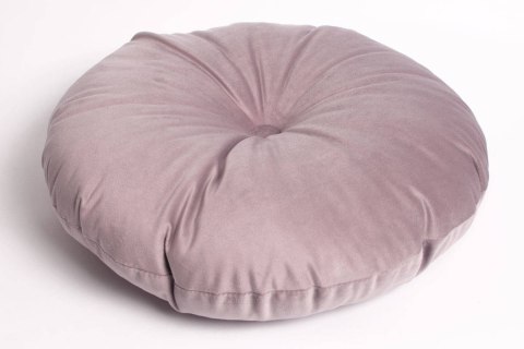 Okrągła poduszka welurowa OLIWIA 40 cm - pudrowy róż