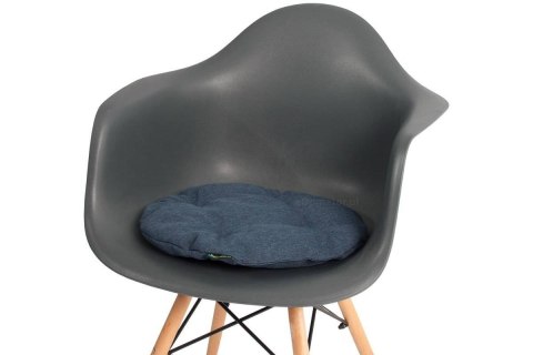 Poduszka okrągła na krzesło OFELIA 36 cm - granatowa