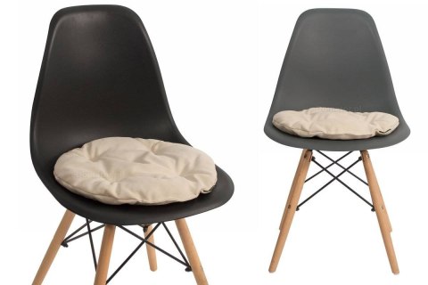 Poduszka okrągła na krzesło OFELIA 36 cm - kremowa Poduszka okrągła na krzesło OFELIA 36 cm - kremowa