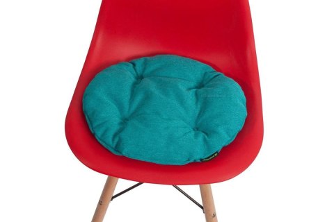 Poduszka okrągła na krzesło OFELIA 36 cm - turkusowa