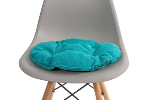 Poduszka okrągła na krzesło OFELIA 36 cm - turkusowa