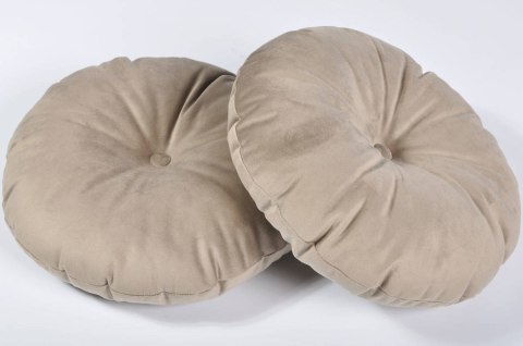 Okrągła poduszka dekoracyjna OLIWIA 40 cm - beżowa Okrągła poduszka dekoracyjna OLIWIA 40 cm - beżowa