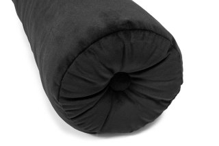 Poduszka dekoracyjna wałek z guzikiem 50 cm - czarny
