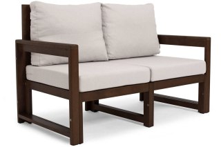 Sofa modułowa MALTA 2-osobowa ciemny brąz/szary