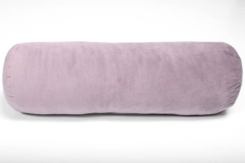Welurowa poduszka wałek z guzikiem 50 cm - pudrowy róż Welurowa poduszka wałek z guzikiem 50 cm - pudrowy róż