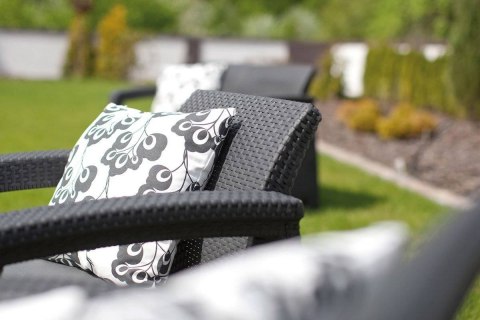 Zestaw wypoczynkowy CORFU SET MAX 5-osobowy - grafit Zestaw wypoczynkowy CORFU SET MAX 5-osobowy - grafit